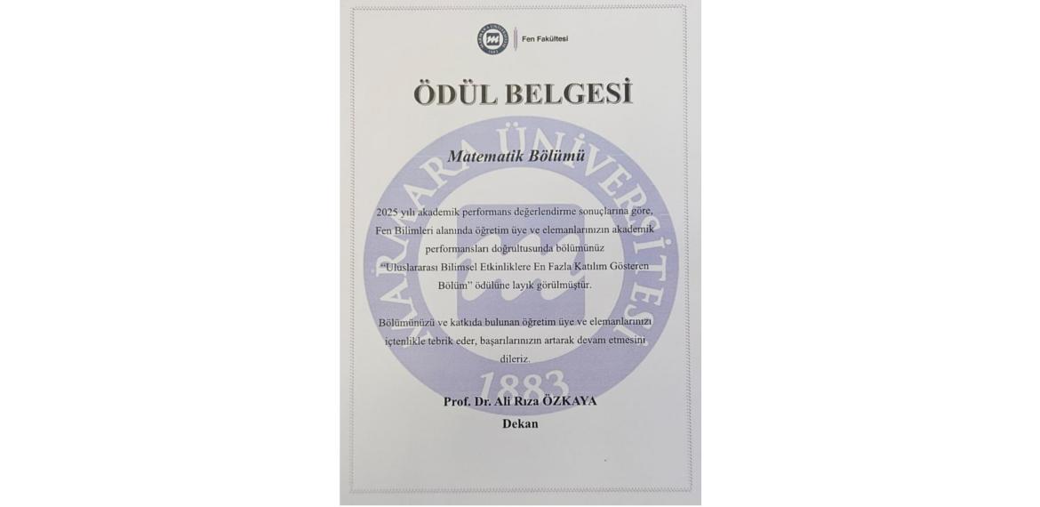 Uluslararası Bilimsel Etkinliklere En Fazla Katılım Gösteren Bölüm