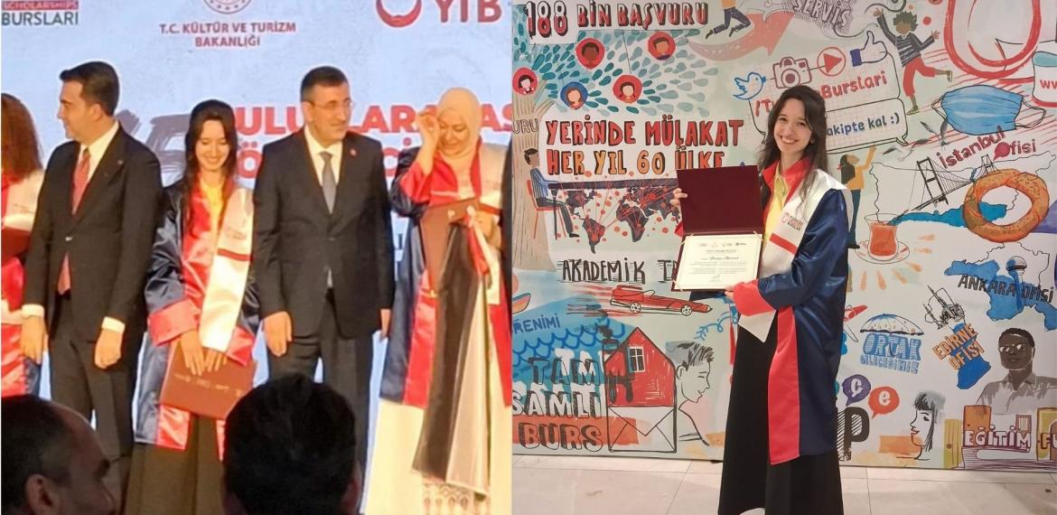 Bölümümüz Yüksek Lisans Öğrencisi İkramiye Altıparmak’a "Üstün Başarı" Ödülü